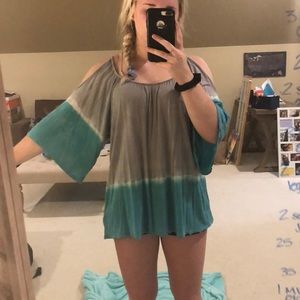 Butterfly cold shoulder top